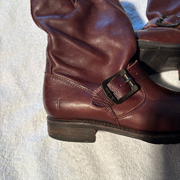 Frye Veronica Slouchy Short Boot - Brown - Picture 4 of 11